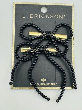 L. Erickson 2-Pack Noelle Bow Hair Clips